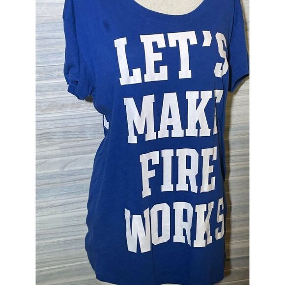 Victoria's Secret S-P PINK Fireworks Tee - Picture 1 of 13